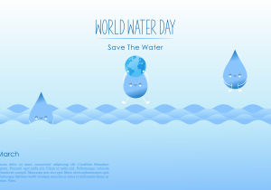 World water day, prevent water waste illustration
